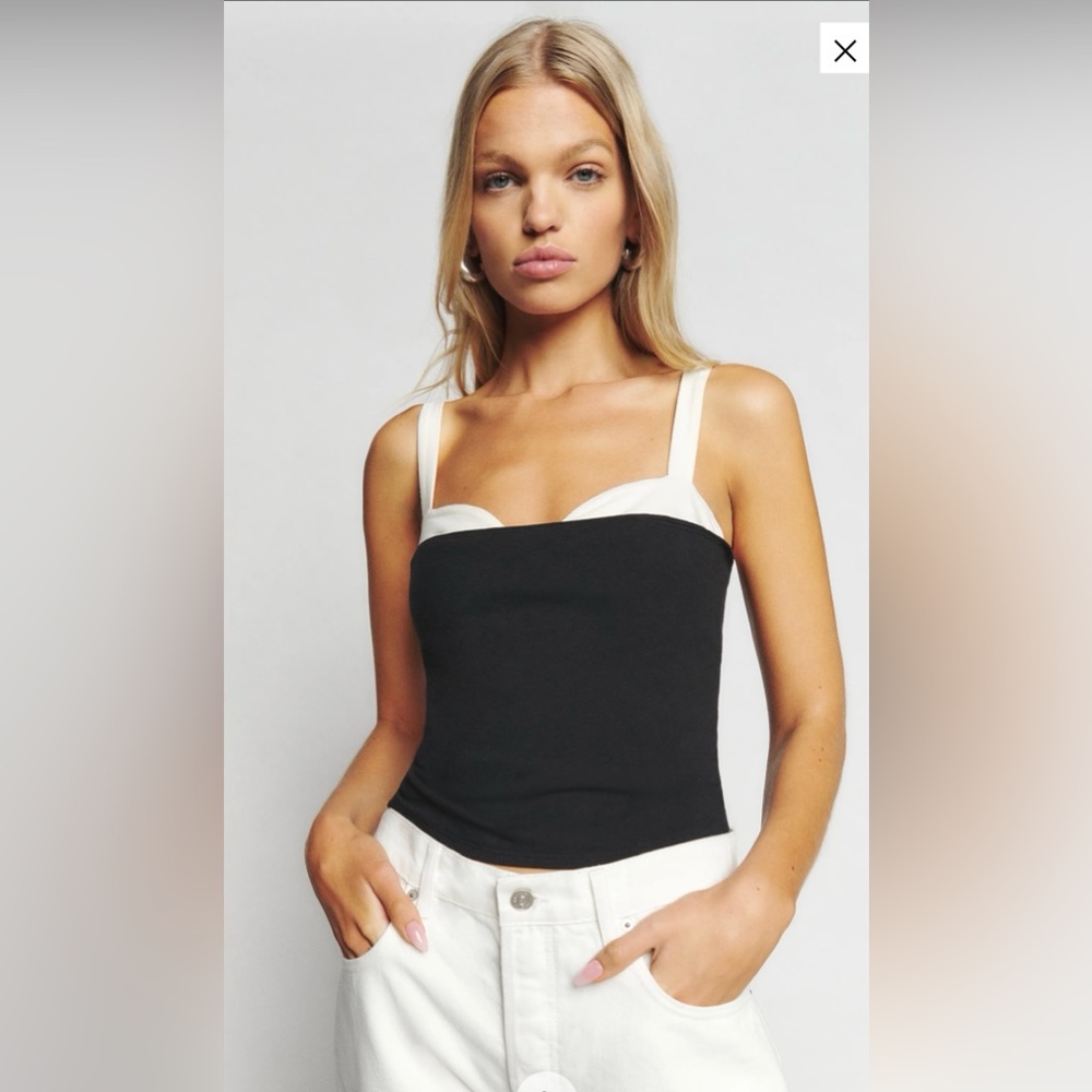 Reformation Harlan Knjt Top